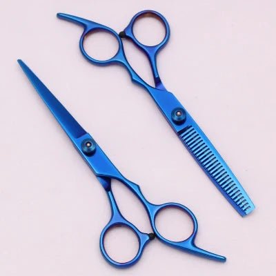 Ciseaux cheveux - HairScissorsPro™ - Bleu - Boucle Adore