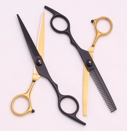 Ciseaux cheveux - HairScissorsPro™ - Doré - Boucle Adore